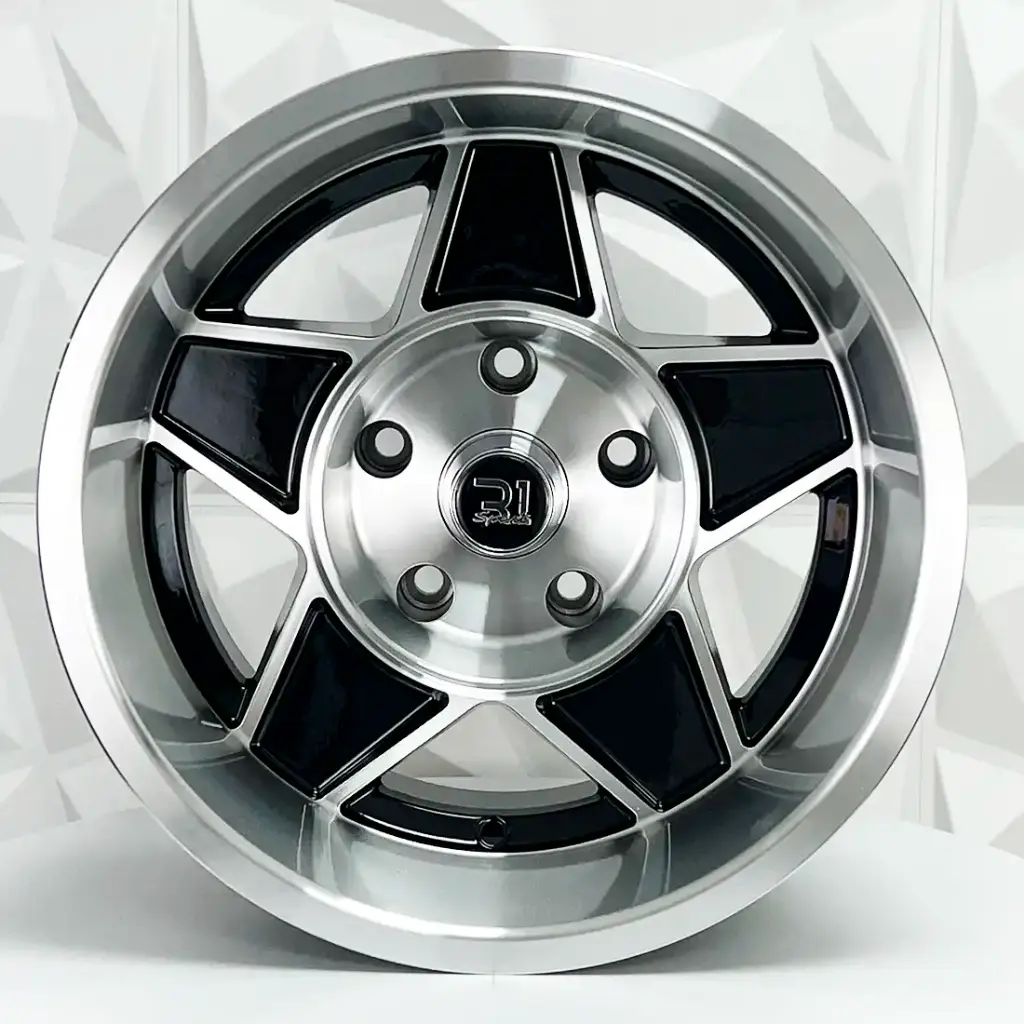 RIN 15X10 5-139.7 R1 SPORT L55542A BLACK MACHINE FACE MACHINE LIP ET-44 CB108