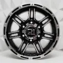 RIN 14X6 6-139.7 R1 SPORT LGS14 BLACK MACHINE FACE MACHINE LIP ET0 CB108.2