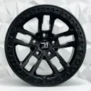 RIN 17X9 5-127 R1 SPORT YF5691 MATE BLACK+RIVETS* ET-10 CB71.56