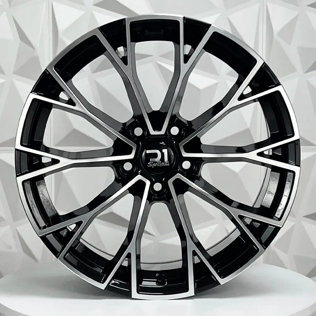 RIN 19X8 5-112 R1 SPORT R3267 BLACK MACHINE FACE ET40 CB66.1