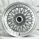 RIN 18X8 5-100/112 R1 SPORT 1006 GUNMETAL MACHINE LIP CHROME RIVETS ET33 CB73.1